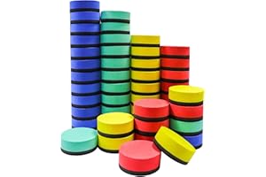 Mini Dry Erase Erasers, IHPUKIDI 48 Pack Magnetic Whiteboard Dry Erasers Chalkboard Cleaner Wiper for Kids and Classroom Teacher Supplies, Home and Office (2 x 2 Inch)