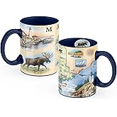 Xplorer Maps Maine Map Ceramic Mug (16oz) – BPA-Free Coffee Cup for Hot & Cold Drinks – Perfect for Office, Home, or Gift