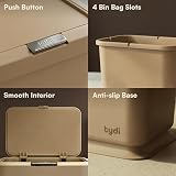 Tydi 4.5L Food Waste Bin with Press Button Lid Taupe view 7