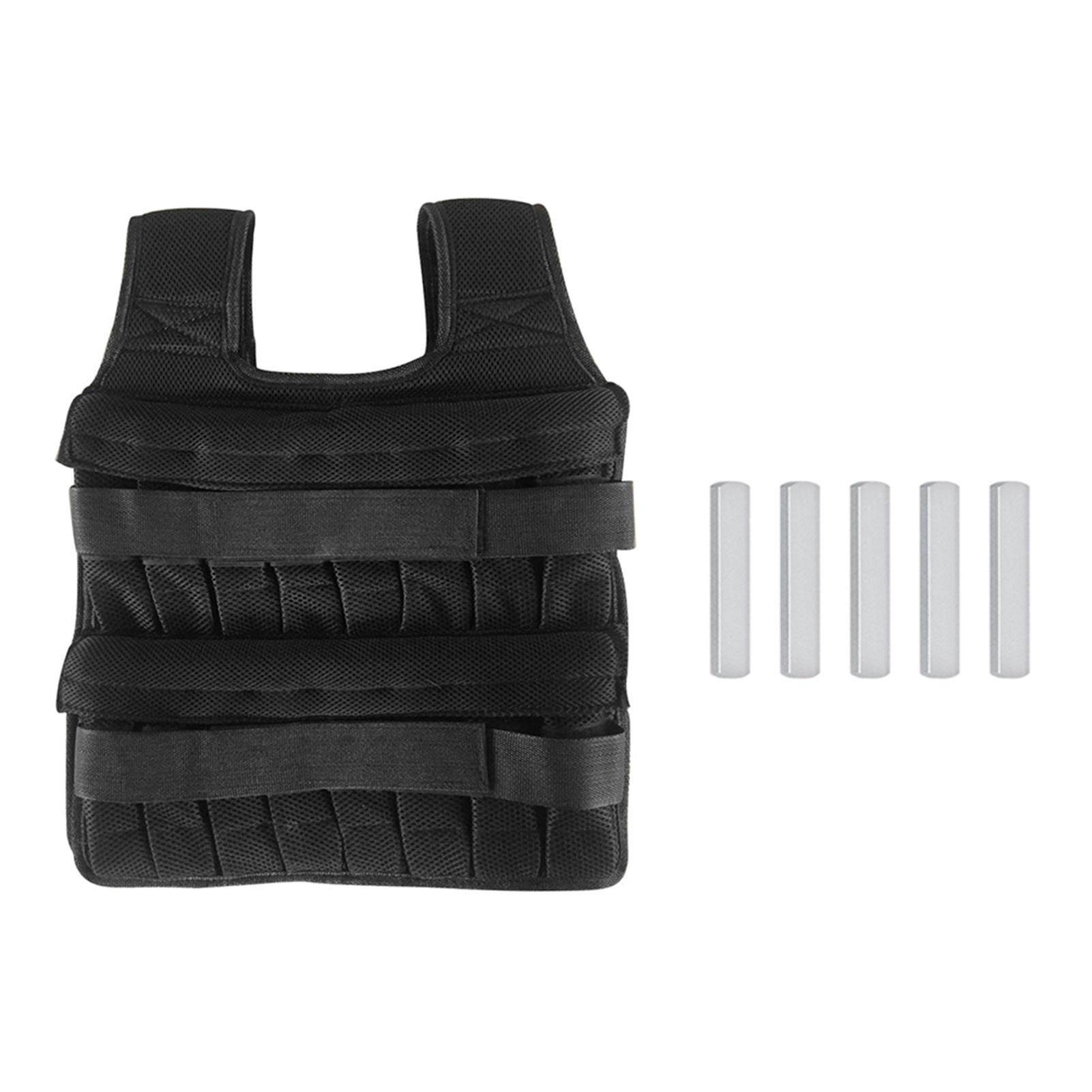 Patzbuch Weighted Vest with Steel Plate, Adjustable Training Vest, 5kg/15kg/35kg Unisex Loading Weighted Vest Jacket with 1kg Steel Plate, for Loss Weight Running Gym Training Workout