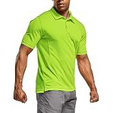 CQR Men's Quick Dry Tactical Polo Shirt, Lightweight Breathable Performance Polo, Short Sleeve UPF 50+ Outdoor Golf Shirt