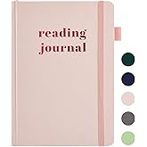 5 MINUTES A DAY Reading Journal with 75 Book Review, Book Journal for Book Lovers, Readers - Review Prompts & Daily and Monthly Reading Tracking & Reading Challenge, Reading Notebook Gift, A5, Pink