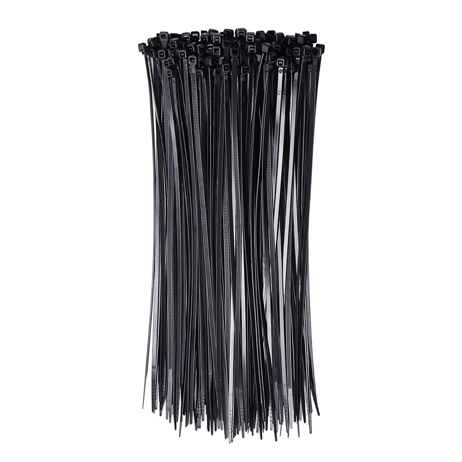 Black Cable Ties, 350mm x 3.6mm, Pack of 100, 14" Premium Nylon Zip Ties, Multi-Purpose Plastic Tie Wraps, Secure Self-Locking Mechanism, for Home, Garden, Office and DIY