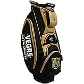Team Golf NHL Las Vegas Golden Knights Victory Golf Cart Bag, 10-Way Top with Integrated Dual Handle & External Putter Well, Cooler Pocket, Padded Strap, Umbrella Holder & Removable Rain Hood
