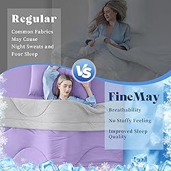 FineMay Cooling Comforter King Size, Double-Sided