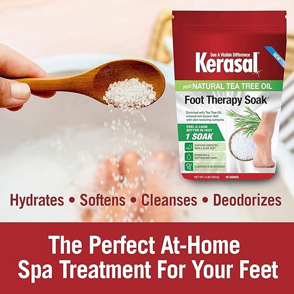 KERASAL FOOT THERAPY SOAK, FOOT SOAK FOR ACHY, TIRED AND DRY FEET, 2 LBS