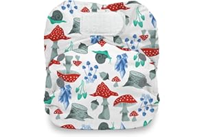 Thirsties Natural Newborn All in One Reusable Cloth Diaper, Hook & Loop Closure, Forest Frolic (5-14 lbs)