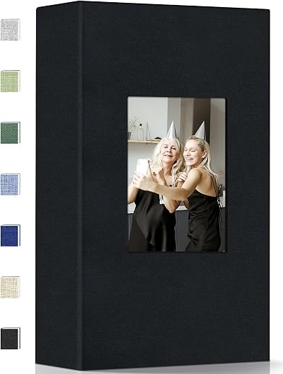 Popotop Photo Album 4x6 300 Photos Linen Cover 50 Sheets 100 Pages