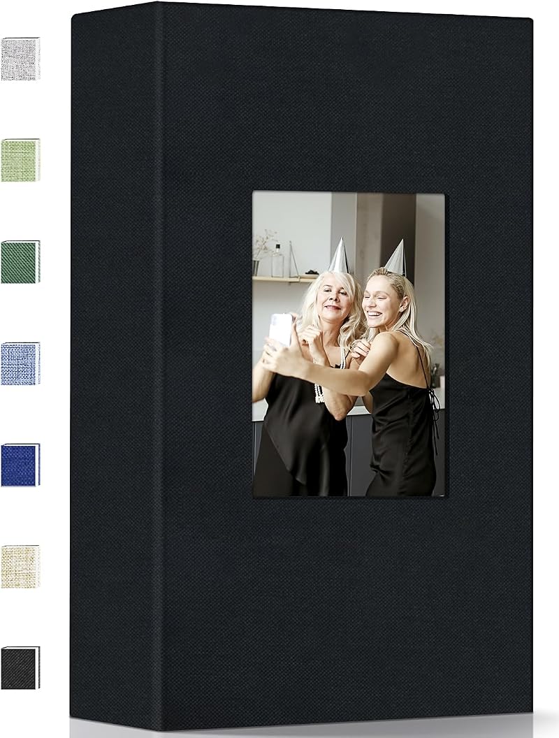 Popotop Photo Album 4x6 300 Photos Linen Cover 50 Sheets 100 Pages