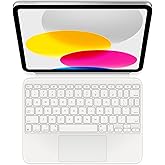 Apple Magic Keyboard Folio: iPad Keyboard and case for iPad (A16 and 10th Generation), Detachable Two-Piece Design That attaches magnetically, Built-in trackpad, US English – White