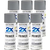 Rust-Oleum 334017-6PK Painter's Touch 2X Ultra Cover Spray Primer, 12 oz, Flat Gray, 6 Pack