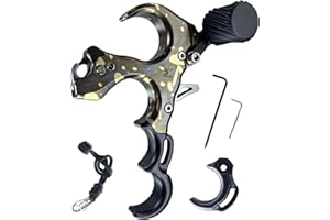 xxiaojun Compound Bow Aid Releaser with Wrist Straps and Adjustment Tool,Archery Release Aids with 3&4 Thumb Release Adjustable,Aluminum Alloy Aids.for Left and Right Handers.