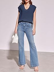 Saodimallsu Womens V Neck Sweater Vest Oversized