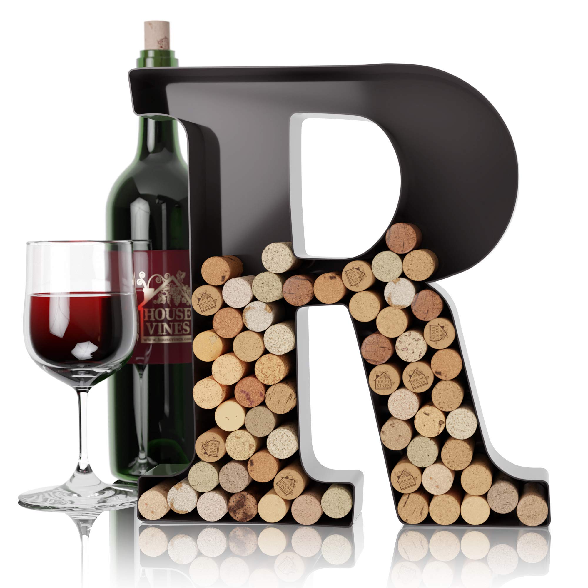 HouseVines Letter Holder Cork Letter Holder Metal Letter R