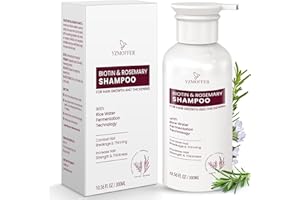 YZMOFFER Hair Growth Shampoo for Thinning Hair: Advanced Biotin and Rosemary Shampoo with Rice Water for Women and Men Hair Loss - Herbal Essences Promotes Hair Root Activator, 10.5 Fl Oz