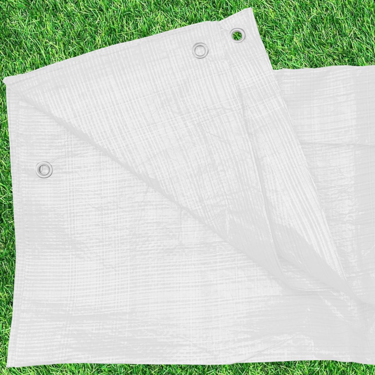 waterproof white tarpaulin,builders tarp,camping ground sheet/tent cover gazebo cover up, keep it dry and clean! (3m x 3m)