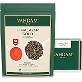 VAHDAM, Himalayan Gold Black Tea (50 Cups/3.53oz) Pure Black Tea Leaves With GOLDEN TIPS | Robust, Rich & Flavory Loose Tea | Unblended Single Origin Black Loose Leaf Tea | Vacuum Sealed Pack