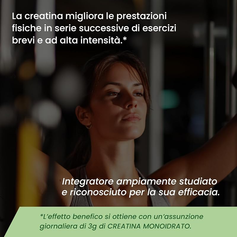 Creatina Monoidrato Micronizzata in Polvere 1 kg, 333 Dosi | 100% Creatina Monoidrato | Senza Sapore | Alta Solubilità, Misurino Incluso