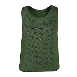 FISACE Womens Summer Knit Sweater Tank Tops Round