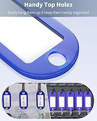 Uniclife 40 Pieces Key Tags 2 Inch Soft Plastic Key