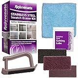 Rejuvenate Stainless Steel Scratch Eraser Kit Safely Removes Scratches Gouges Rust Discolored Areas Makes Stainless Steel Loo