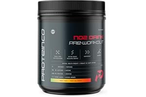 ProteinCo | Pre Workout NO2 Drink | Creatine & Arginine | Amino Acids & Caffeine | 15 servings | Fruit Punch