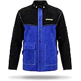 ANTAITHER Leather Welding Jacket - Exceptional Heat and Flame Protection, Heavy-Duty Coat