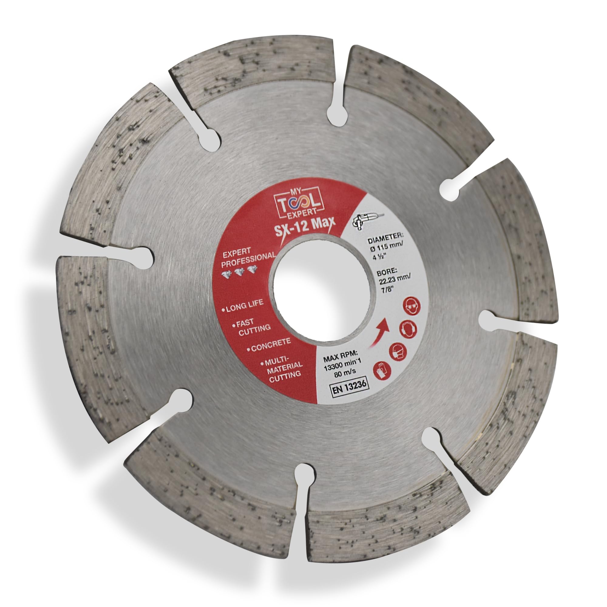 115mm Diamond Cutting Disc for Angle Grinder, SX-12 Max 115mm Diamond Blade For Stone, Concrete, Brick, Masonry