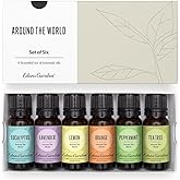 Edens Garden Essential Oils Around The World 6 Set – 100% Pure Therapeutic Grade Aromatherapy: Eucalyptus, Lavender, Lemon, Orange, Peppermint & Tea Tree for Home Diffusers – Undiluted, 10 ml/ 6 Pack