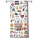 G2TUP Norway Kitchen Towels Norways Landmarks Gift Norwegian Kitchen Towels Norways Housewarming Gift (Norway)