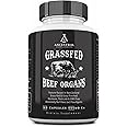Ancestral Supplements Grass Fed Beef Organs (Desiccated) — Liver, Heart, Kidney, Pancreas, Spleen (180 Capsules)
