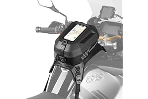 Rhinowalk Motorcycle Tank Bag Waterproof Hard Shell Motorbike Tank Bag with Touch Screen Phone Pocket, Detachable Top Cover, 5.6L Backpack Motor Cycle Accessories
