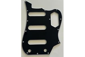 DTYBERXZ For Fit Fender Squier Vintage Modified Bass VI Guitar Pickguard (5 Ply Black)