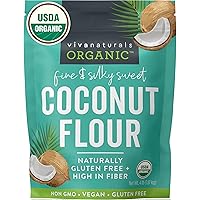 Organic Coconut Flour (4 lbs) - Gluten Free Flour Substitute for Keto, Paleo and Vegan Baking, Low Fat and Fiber-Rich Coconut