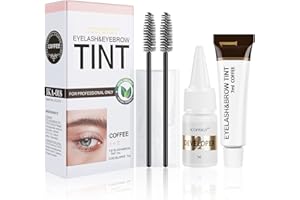 Duoffanny 2-In-1 Kit, Professional Eyelash & Eyebrow Kit, Lasting for 6 Weeks DIY Hair Coloring for Salon Home Use 7ml (Coffee)