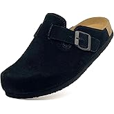 Kids Suede Clogs Boys Girls Sandals Cork Footbed Toddler Slip-on Slippers Indoor Outdoor Cute Sandals Classic Adjustable Buckle