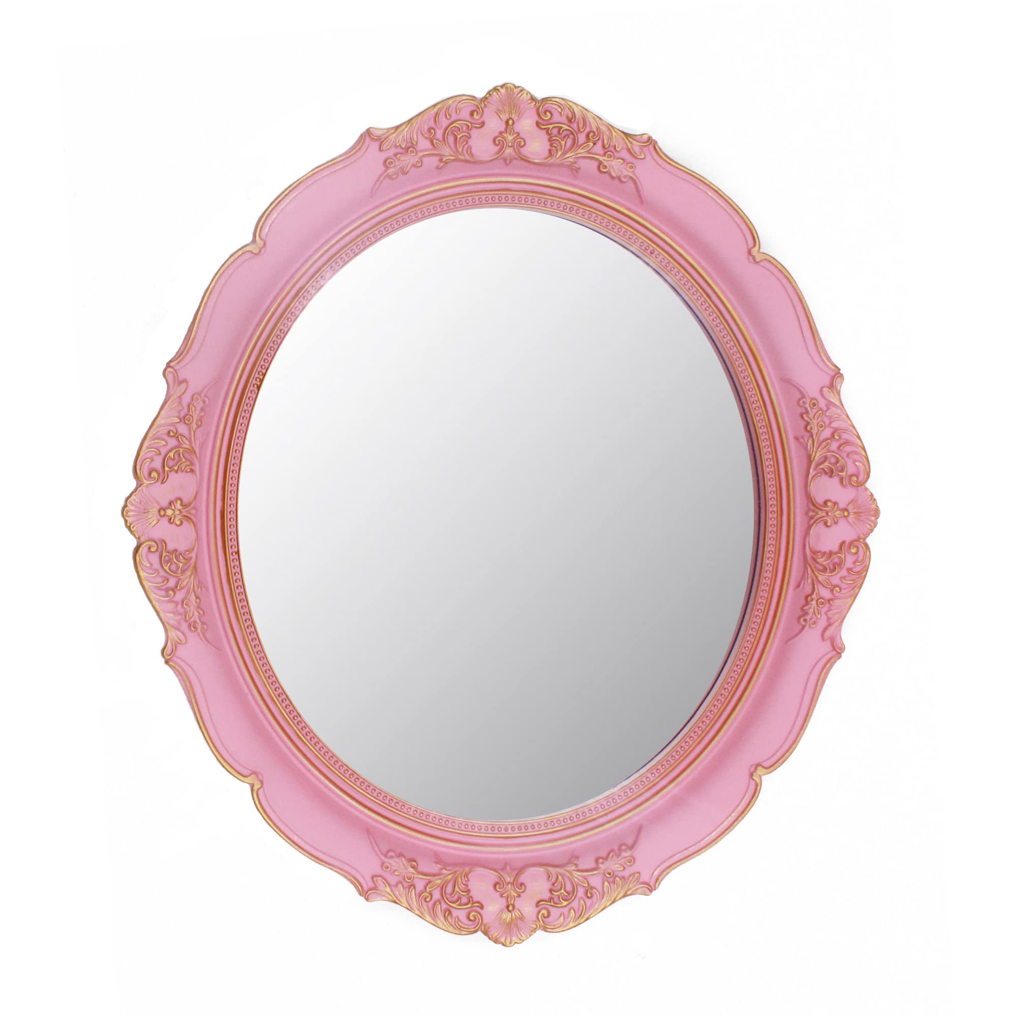 Photo 1 of ****FINAL SALE NO REFUND ***YCHMIR Vintage Decorative Wall Mirror 14.8 x 13.1 Inch Oval Mirror?Pink?