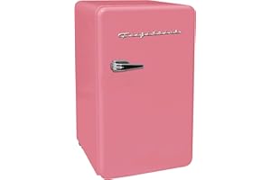 FRIGIDAIRE EFR372-PINK 3.2 Cu Ft Pink Retro Compact Rounded Corner Premium Mini Fridge