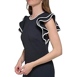 Tommy Hilfiger Women's Dresses,Sky Captain/Ivory,4