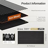TONOR 4-Pack Acoustic Wood Veneer Wall Panels 47.2x23.6x0.74 inches view 2