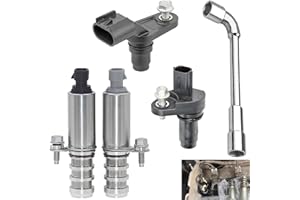 VVT Intake & Exhaust Camshaft Position Actuator with Camshaft Sensor Crankshaft Sensor Kit for Chevy GMC Equinox Malibu Cobalt HHR Terrain Buick Pontiac Saturn 2.0L 2.2L 2.4L 12655420 CHENHO