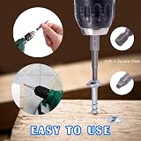 GLARKS 260Pcs Pocket Hole Screw Set 8 Size Square Drive Self Tapping Coarse Fine view 7