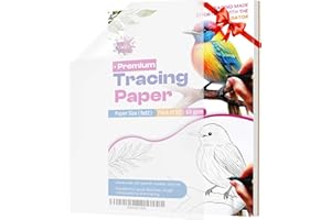 THE TOYAGATOR Tracing Paper 9 x 12 Inch - 50 Sheets 41lb/63gsm Trace Paper for Sketching, Preliminary Drawing, Drafting & Overlays - Premium Translucent Tracing Paper for Pencil, Marker and Ink