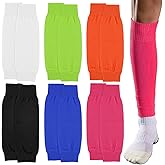 Xorim 6 Pairs Calf Compression Sleeve for Men and Women, Calf Sleeves, Anti Slip Design, Footless Compression Sock for Running Athlete Cycling(6 Colors)