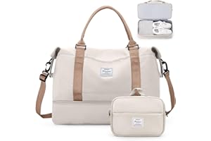 SYCNB Weekender Bags for Women,Personal Item Travel Bag with Shoes Compartment,Overnight Travel Duffel Bag with Toiletry Bag