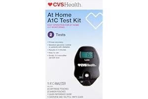 CVS HEALTH CVS A1C At Home Test Kit, Home Use Monitoring of Glycemic Control, Easy Operation for at home A1C Monitoring