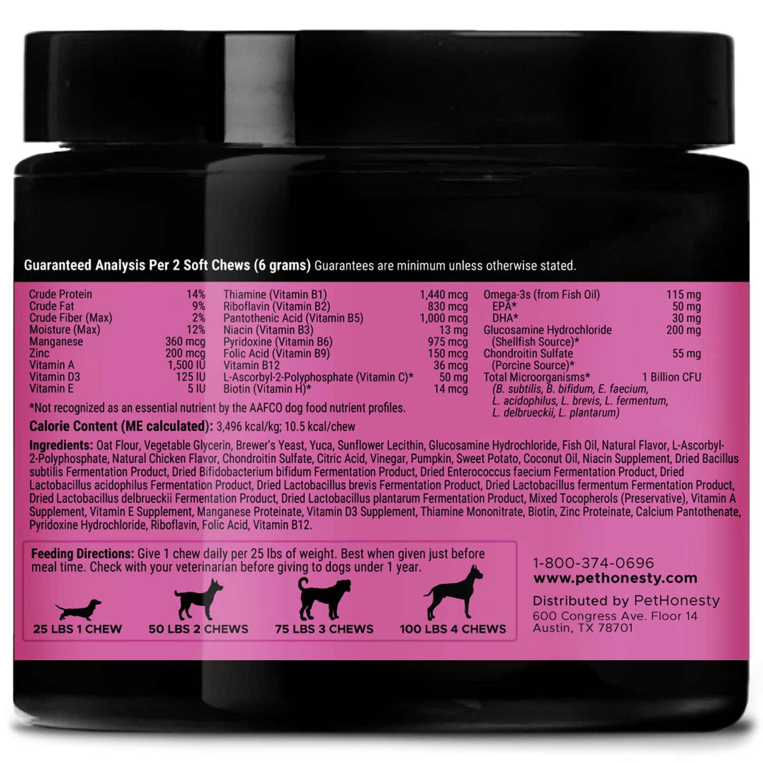 Pet Honesty Multivitamin for Dogs, Glucosamine chondroitin for Dogs