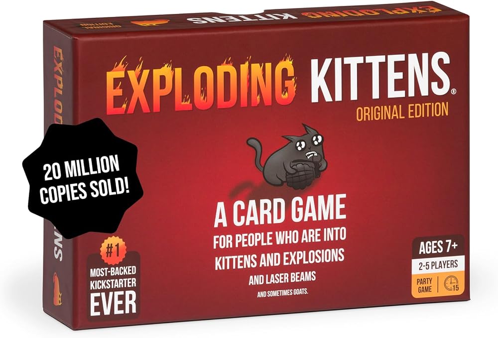 Exploding Kittens Card Game English Version Brand New 56 Cards Rules Box