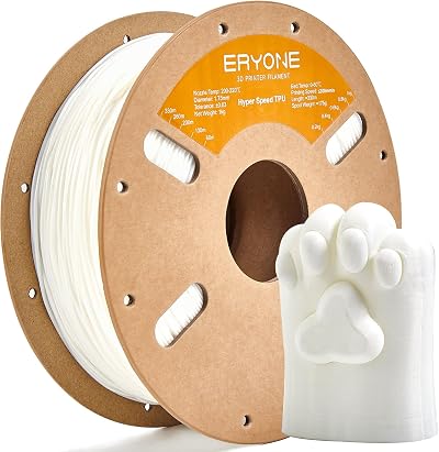ERYONE High Speed TPU 1.75mm Filament 95A 1kg White 2.2Lbs