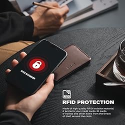 VULKIT Slim Minimalist Card Holder RFID Blocking